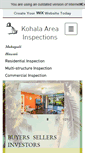 Mobile Screenshot of kohalaareainspections.com